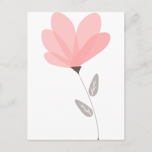 ondoorzichtige bloem briefkaart (Voorkant)