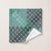 Ondoorzichtige en groene cirkel of bollen, waarbij bad handdoek (Wasdoekje)