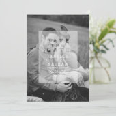 Ondoorzichtige foto-overlay | De datumfoto opslaan Save The Date (Staand voorkant)