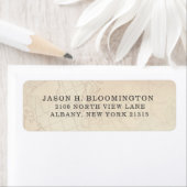  ondoorzichtige geografische kaart | Retouradres Etiket (Insitu)