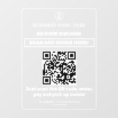 Ondoorzichtige | QR-code Menuscanaannullering Tran Raamsticker (Vel)