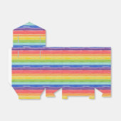 Ondoorzichtige regenboogstrepen bedankdoosjes (Uitgevouwen)