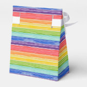 Ondoorzichtige regenboogstrepen bedankdoosjes (Achterkant)