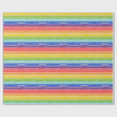Ondoorzichtige regenboogstrepen cadeaupapier (Vlak)