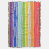 Ondoorzichtige regenboogstrepen deken (Voorkant Verticaal)