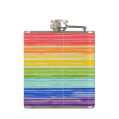 Ondoorzichtige regenboogstrepen heupfles (Achterkant)