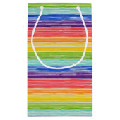 Ondoorzichtige regenboogstrepen klein cadeauzakje (Achterkant)