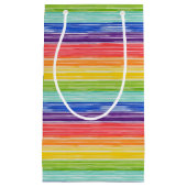 Ondoorzichtige regenboogstrepen klein cadeauzakje (Voorkant)