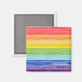 Ondoorzichtige regenboogstrepen magneet (Voorkant / Achterkant)
