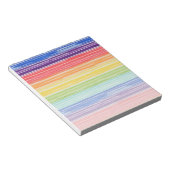 Ondoorzichtige regenboogstrepen notitieblok (Schuin)