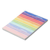 Ondoorzichtige regenboogstrepen notitieblok (Linkerzijde)