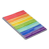 Ondoorzichtige regenboogstrepen notitieboek (Rechterzijde)
