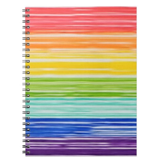 Ondoorzichtige regenboogstrepen notitieboek (Voorkant)