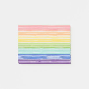 Ondoorzichtige regenboogstrepen post-it® notes