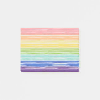 Ondoorzichtige regenboogstrepen post-it® notes