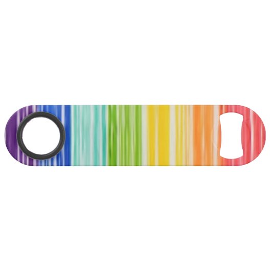 Ondoorzichtige regenboogstrepen speed flessenopener (Voorkant (Horizontaal))