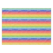 Ondoorzichtige regenboogstrepen tafelkleed (Voorkant (Horizontaal))