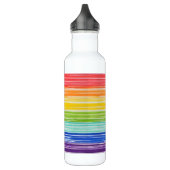 Ondoorzichtige regenboogstrepen waterfles  (Links)