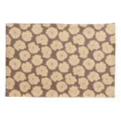 Ondoorzichtige Rozen op walnootbruin - naadloos pa Kussensloop (Achterkant)