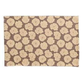 Ondoorzichtige Rozen op walnootbruin - naadloos pa Kussensloop