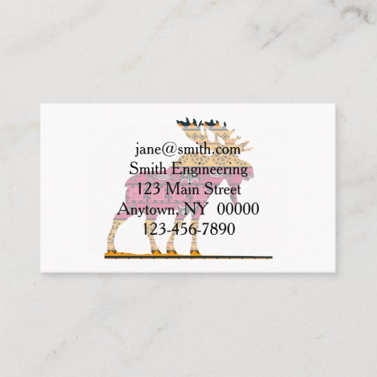 Ondoorzichtige silhouetkleur visitekaartje (Voorkant)