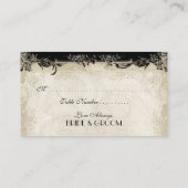 Ondoorzichtige stijl  Roos zwart tabelnummer Kaart Plaatskaartje (Achterkant)