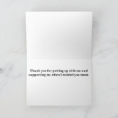 Ondraaglijk Bedankkaart (Binnen)