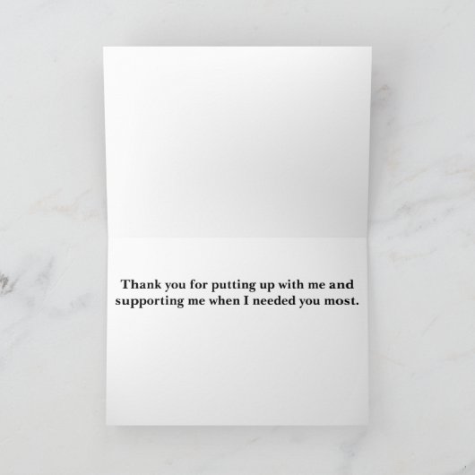 Ondraaglijk Bedankkaart (Binnen)