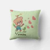 Ondraaglijk lief meisje en teddybeer kussen (Achterkant)