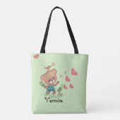 Ondraaglijk lief meisje en teddybeer tote bag (Achterkant)