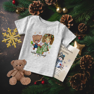 Ondraaglijk lieve teddybeer en een meisje