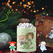 Ondraaglijk lieve teddybeer en een meisje mok