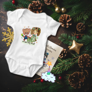 Ondraaglijk lieve teddybeer en een meisje romper