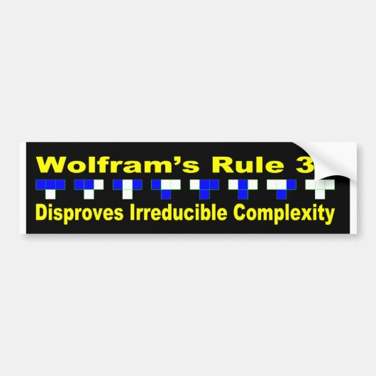 Onduidelijk maken van "onreduceerbare complexiteit bumpersticker (Voorkant)