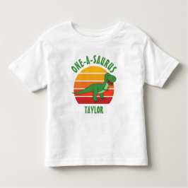 One-a-saurus 1e verjaardag dinosaurus genderneutra kinder shirts