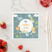 One-A-Saurus Dinosaur 1st Birthday Party Servet (Insitu)