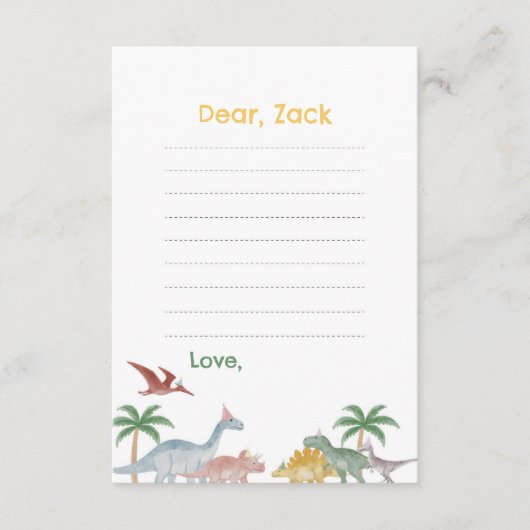 One A Saurus Dinosaur Birthday Time Capsule card Kaart (Voorkant)