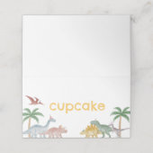 One A Saurus Dinosaur Boy Birthday Food Tent Card Plaatskaartje (Buitenkant ongevouwen)
