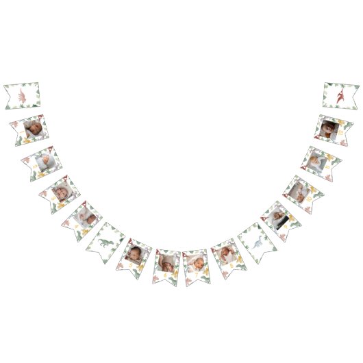 One A Saurus Dinosaur Boy Birthday Photo Banner (Alle)