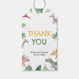 One A Saurus Dinosaur Boy Rectangle Favor Tag Cadeaulabel