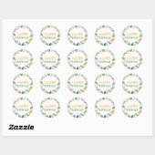One A Saurus Dinosaur Jongen Vierkant Ronde Sticker (Vel)