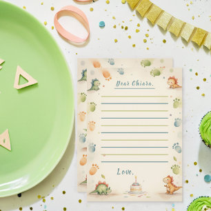 One-a-Saurus Dinosaur Time Capsule Note Kaart