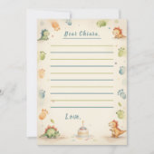 One-a-Saurus Dinosaur Time Capsule Note Kaart (Voorkant)