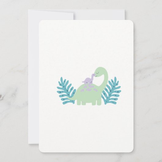 One-A-Saurus Dinosaur Verjaardag Kaart (Achterkant)