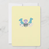 One-a-Saurus' dinosaurus eerste verjaardag uitnodi Kaart (Achterkant)