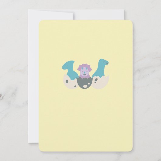 One-a-Saurus' dinosaurus eerste verjaardag uitnodi Kaart (Achterkant)