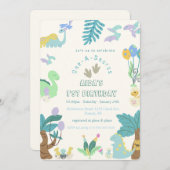 One-a-Saurus Dinosaurus Verjaardag Kaart (Voorkant / Achterkant)