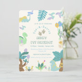 One-a-Saurus Dinosaurus Verjaardag Kaart (Staand voorkant)