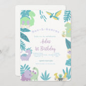 One-a-Saurus Dinosaurus Verjaardag Kaart (Voorkant / Achterkant)