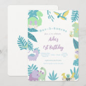 One-a-Saurus Dinosaurus Verjaardag Kaart (Voorkant / Achterkant)